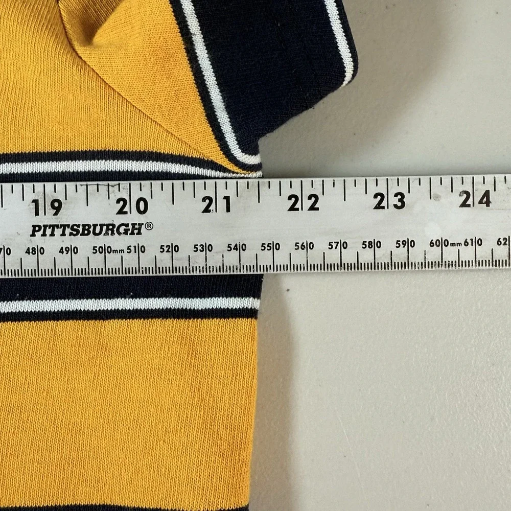 Tommy Hilfiger Denim Rugby Polo Shirt Mens M Medium Yellow Blue Casual‎ Summer